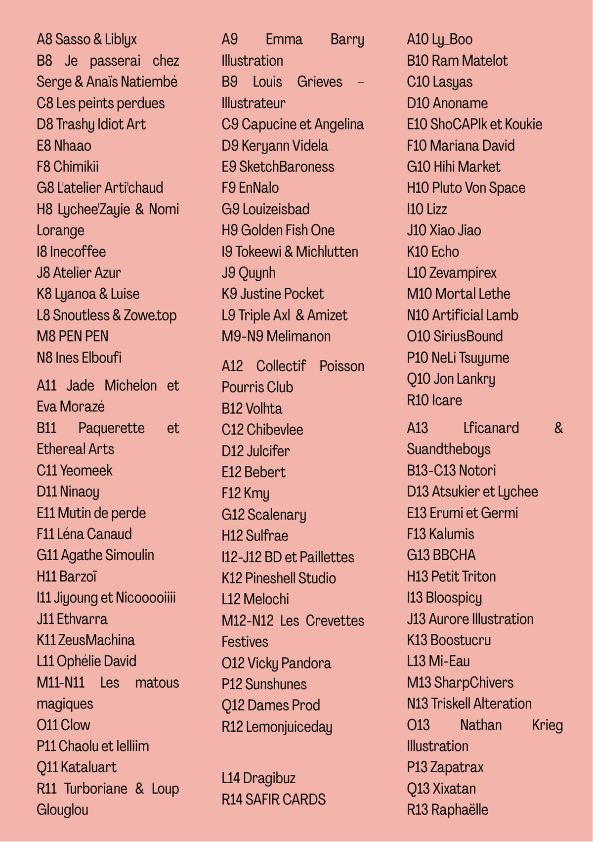 Exhibitor Map and Location